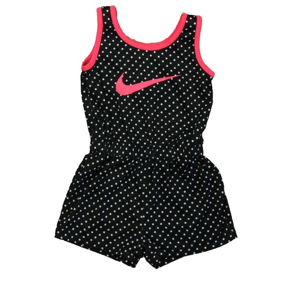 Nike Other - Nike Girls Black | White Polka Dots Romper size: 2T